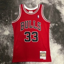 NBA Men Season 1998 Retro Chicago Bulls Red #33 PIPPEN Jersey High Quality Name and Number Print