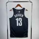 NBA Men 2023 Brooklyn Nets Black #13 HARDEN Jersey High Quality Name and Number Print