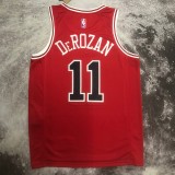 NBA Men 2023 Chicago Bulls Red #11 DEROZAN Jersey High Quality Name and Number Print