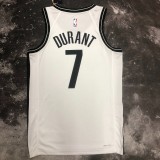 NBA Men 2023 Brooklyn Nets White #7 DURANT Jersey High Quality Name and Number Print
