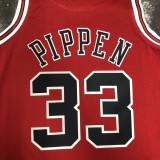 NBA Men Season 1998 Retro Chicago Bulls Red #33 PIPPEN Jersey High Quality Name and Number Print