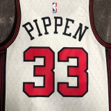 NBA Men 2023 Chicago Bulls City Version White #33 PIPPEN Jersey High Quality Name and Number Print