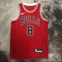 NBA Men 2023 Chicago Bulls Red #8 LAVINE Jersey High Quality Name and Number Print