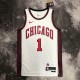 NBA Men 2023 Chicago Bulls City Version White #1 ROSE Jersey High Quality Name and Number Print