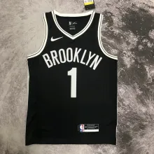 NBA Men 2023 Brooklyn Nets Black #1 BRIDGES Jersey High Quality Name and Number Print