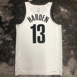 NBA Men 2023 Brooklyn Nets White #13 HARDEN Jersey High Quality Name and Number Print