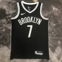NBA Men 2023 Brooklyn Nets Black #7 DURANT Jersey High Quality Name and Number Print