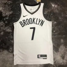 NBA Men 2023 Brooklyn Nets White #7 DURANT Jersey High Quality Name and Number Print
