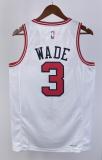 NBA Men 2023 Chicago Bulls White #3 WADE Jersey High Quality Name and Number Print