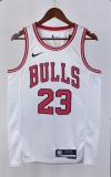 NBA Men 2023 Chicago Bulls White #23 JORDAN Jersey High Quality Name and Number Print