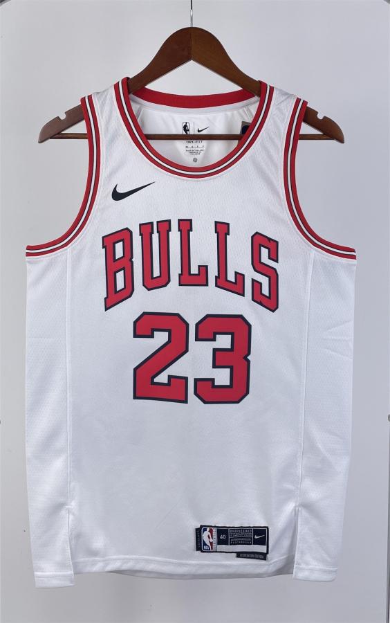 NBA Men 2023 Chicago Bulls White #23 JORDAN Jersey High Quality Name and Number Print