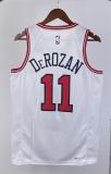 NBA Men 2023 Chicago Bulls White #11 DEROZAN Jersey High Quality Name and Number Print
