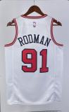 NBA Men 2023 Chicago Bulls White #91 RODMAN Jersey High Quality Name and Number Print