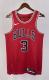 NBA Men 2023 Chicago Bulls Red #3 WADE Jersey High Quality Name and Number Print