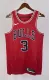 NBA Men 2023 Chicago Bulls Red #3 WADE Jersey High Quality Name and Number Print