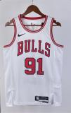 NBA Men 2023 Chicago Bulls White #91 RODMAN Jersey High Quality Name and Number Print