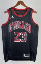 NBA Men 2023 Chicago Bulls Black with Jordan Logo #23 JORDAN  Jersey High Quality Name and Number Print
