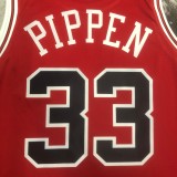 NBA Men 2023 Chicago Bulls Red #33 PIPPEN Jersey High Quality Name and Number Print