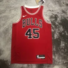 NBA Men 2023 Chicago Bulls Red #45 JORDAN Jersey High Quality Name and Number Print