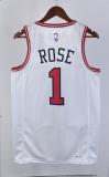 NBA Men 2023 Chicago Bulls White #1 ROSE Jersey High Quality Name and Number Print