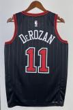 NBA Men 2023 Chicago Bulls Black with Jordan Logo #11 DEROZAN  Jersey High Quality Name and Number Print