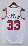 NBA Men 2023 Chicago Bulls White #33 PIPPEN Jersey High Quality Name and Number Print