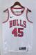 NBA Men 2023 Chicago Bulls White #45 JORDAN Jersey High Quality Name and Number Print