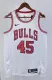 NBA Men 2023 Chicago Bulls White #45 JORDAN Jersey High Quality Name and Number Print
