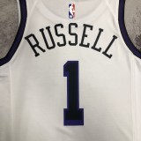 NBA Men Season 2023 Los Angeles Lakers White #1 RUSSELL Jersey High Quality Name and Number Print