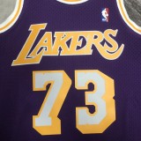 NBA Men Season 98-99 Los Angeles Lakers Purple #73 RODMAN Jersey High Quality Name and Number Print