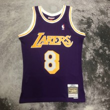 NBA Men Season 96-97 Los Angeles Lakers Purple #8 BRYANT Jersey High Quality Name and Number Print