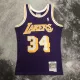 NBA Men Season 96-97 Los Angeles Lakers Purple #34 O'NEAL Jersey High Quality Name and Number Print