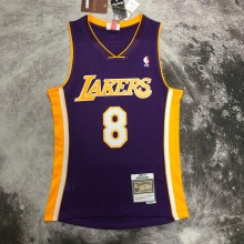 NBA Men Season 00-01 Los Angeles Lakers Purple #8 BRYANT Jersey High Quality Name and Number Print