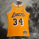 NBA Men Season 96-97 Los Angeles Lakers Yellow #34 O'NEAL Jersey High Quality Name and Number Print