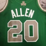 NBA Men Season 07-08 Boston Celtics Retro Green #20 ALLEN Jersey High Quality Name and Number Print