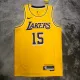 NBA Men Season 2023 Los Angeles Lakers Yellow #15 REAVES Jersey High Quality Name and Number Print