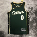 NBA Men Season 2023 Boston Celtics Dark Green City Version #0 TATUM Jersey High Quality Name and Number Print