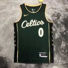 NBA Men Season 2023 Boston Celtics Dark Green City Version #0 TATUM Jersey High Quality Name and Number Print