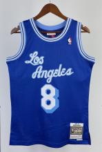 NBA Men Season 96-97 Los Angeles Lakers Blue #8 BRYANT Jersey High Quality Name and Number Print