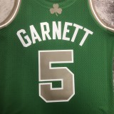NBA Men Season 07-08 Boston Celtics Retro Green #5 GARNETT Jersey High Quality Name and Number Print