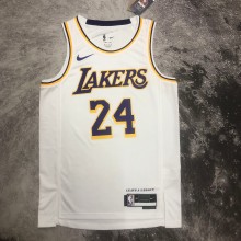 NBA Men Season 2023 Los Angeles Lakers White #24 BRYANT Jersey High Quality Name and Number Print