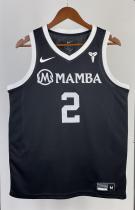 NBA Men Los Angeles Lakers MAMBA Black #2 GIGI Jersey High Quality Name and Number Print