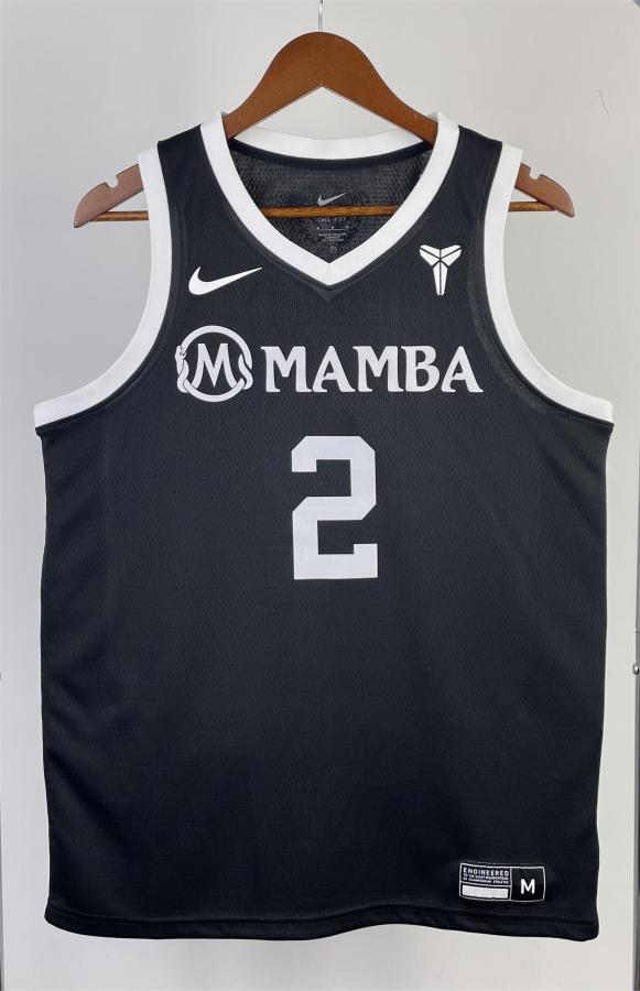 NBA Men Los Angeles Lakers MAMBA Black #2 GIGI Jersey High Quality Name and Number Print