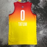 NBA Men Season 2023 Boston Celtics All Star Yellow #0 TATUM Jersey High Quality Name and Number Print