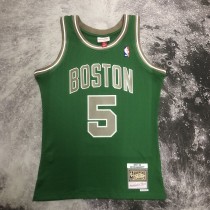 NBA Men Season 07-08 Boston Celtics Retro Green #5 GARNETT Jersey High Quality Name and Number Print