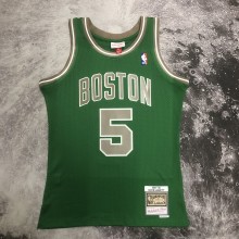 NBA Men Season 07-08 Boston Celtics Retro Green #5 GARNETT Jersey High Quality Name and Number Print