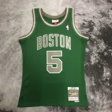 NBA Men Season 07-08 Boston Celtics Retro Green #5 GARNETT Jersey High Quality Name and Number Print