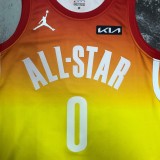 NBA Men Season 2023 Boston Celtics All Star Yellow #0 TATUM Jersey High Quality Name and Number Print