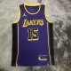 NBA Men Season 2023 Los Angeles Lakers Purple with Jordan Logo #15 REAVES Jersey High Quality Name and Number Print