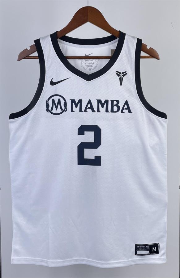 NBA Men Los Angeles Lakers MAMBA Black #2 GIGI Jersey High Quality Name and Number Print